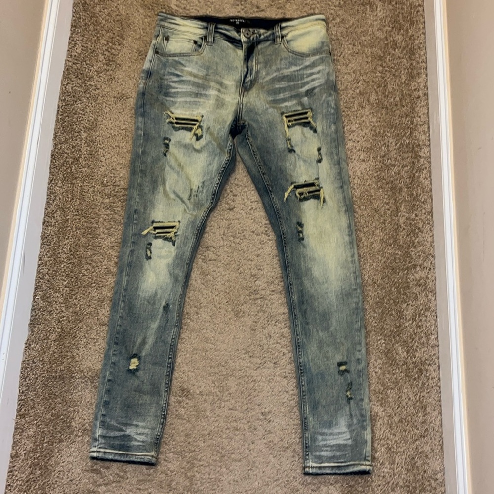 Stained Washed jeans slim fit